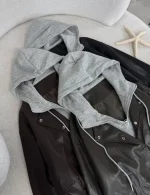 Women's two-piece leather jacket, free size 38-44