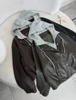 Women's two-piece leather jacket, free size 38-44